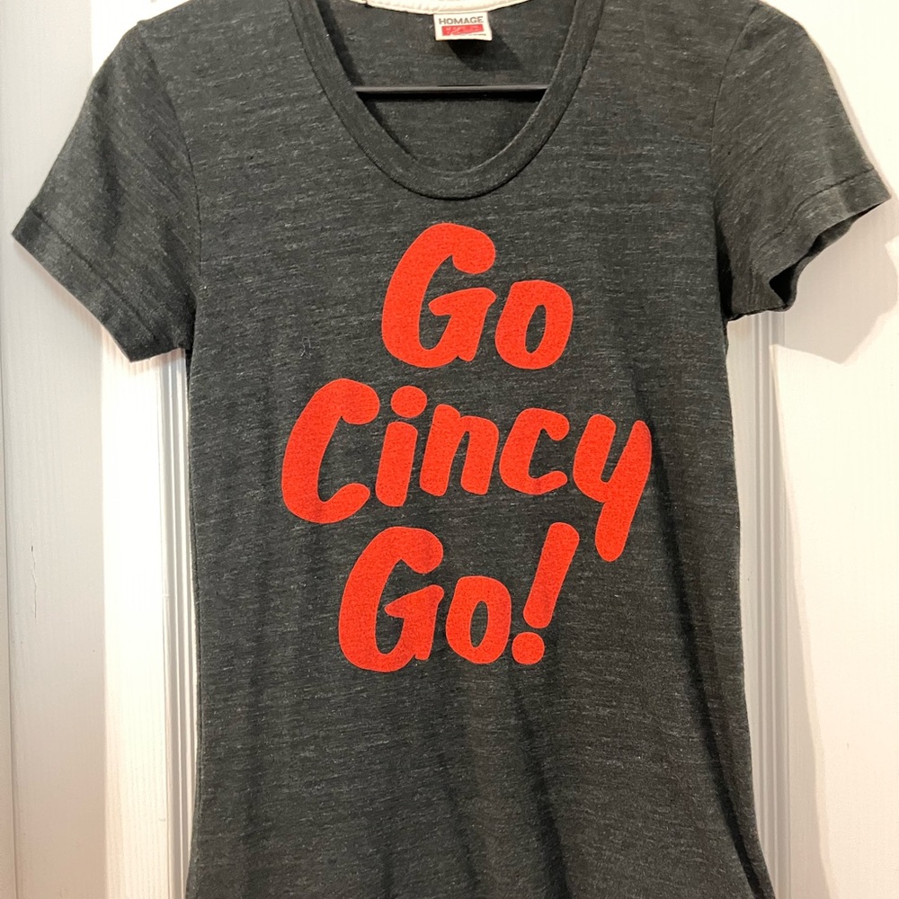 HOMAGE Charcoal Tee with White Trim